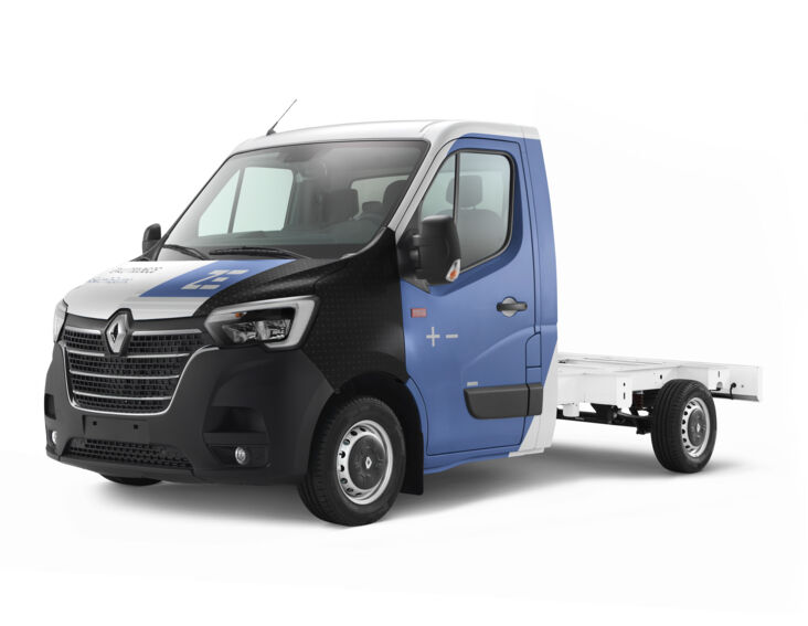 Elektrisch Renault Master Z.E. met chassis cabine bedrijfswagen Elektrisch Renault Master Z.E. met chassis cabine bedrijfswagen